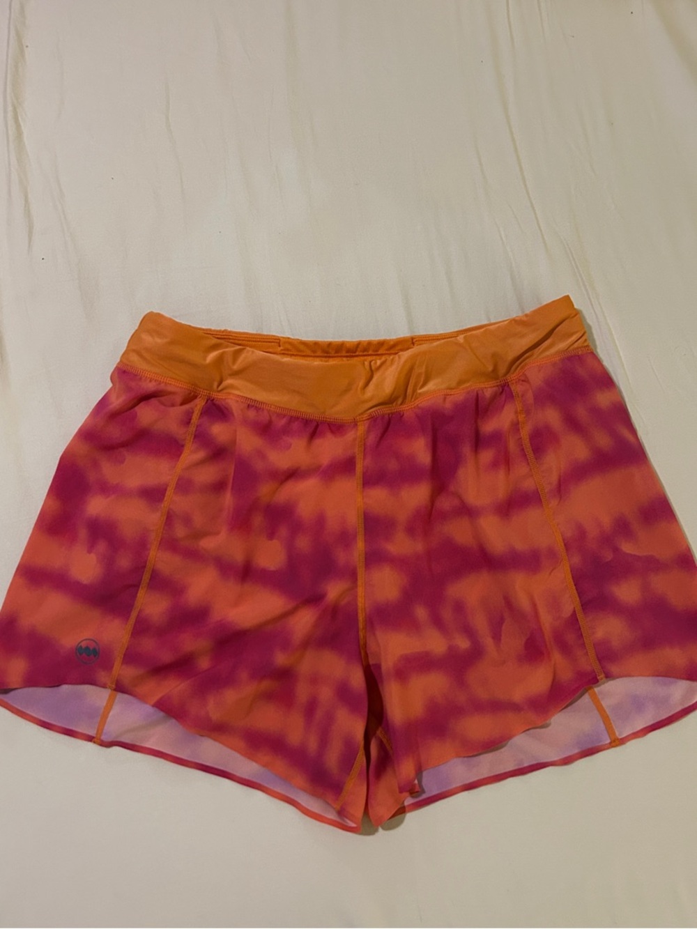 Women’s Janji Vibrant Orange-Pink Tie-Dye Run Shorts